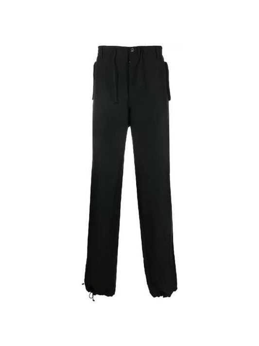 Back Stitch Linen Straight Pants Black - MAISON MARGIELA - BALAAN 2