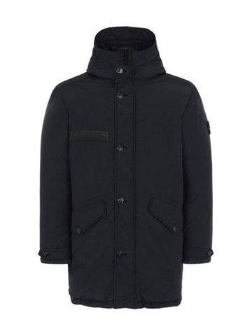 Wappen Long Hooded Jacket Charcoal - STONE ISLAND - BALAAN 1