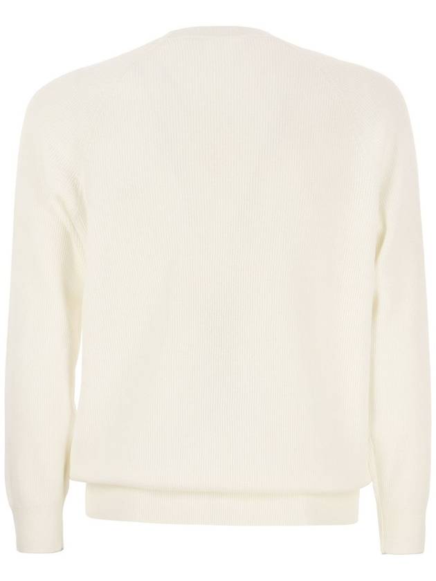 Men's Crew Neck Knit Top Cream - BRUNELLO CUCINELLI - BALAAN 3