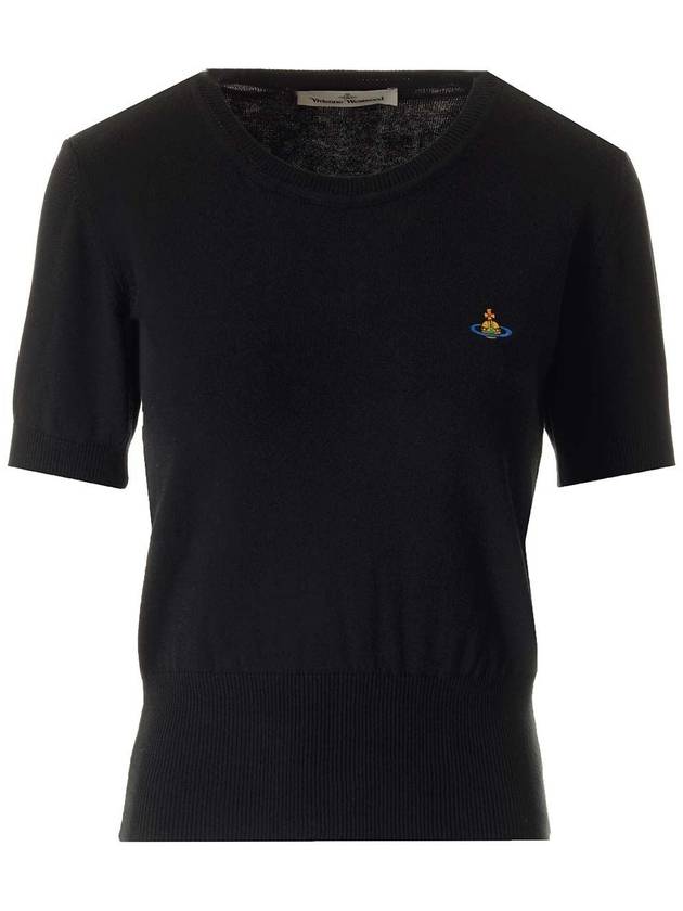 Bea Ribbed Knit Top Black - VIVIENNE WESTWOOD - BALAAN 2