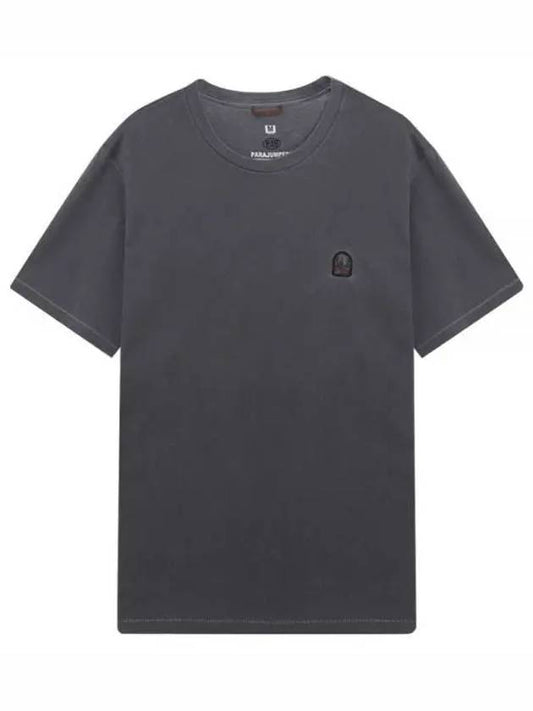 Mini Logo Patch Short Sleeve T-Shirt Black - PARAJUMPERS - BALAAN.