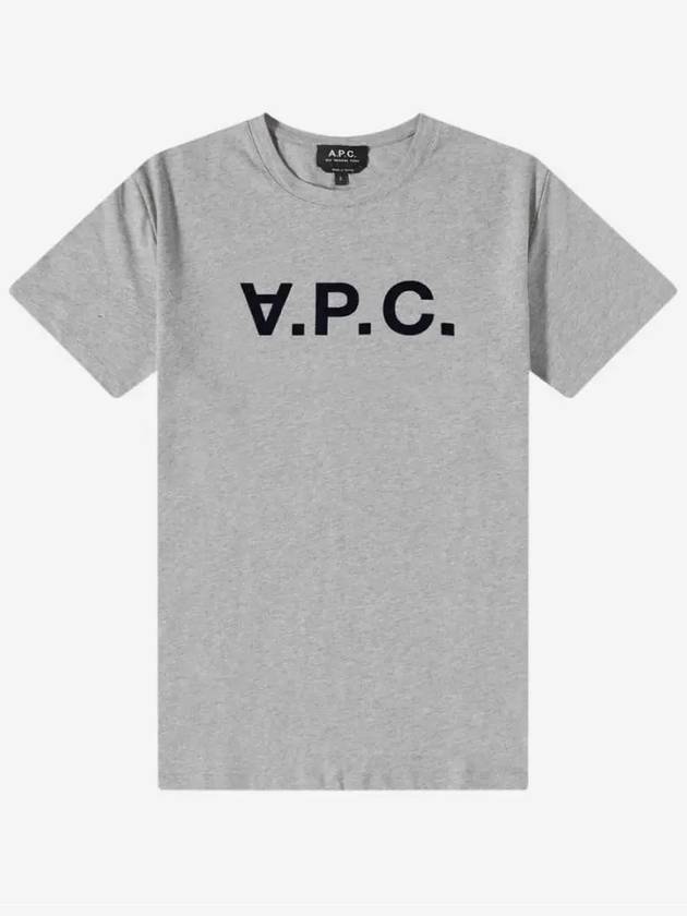 Black VPC Logo Short Sleeve T-Shirt Light Grey - A.P.C. - BALAAN 2