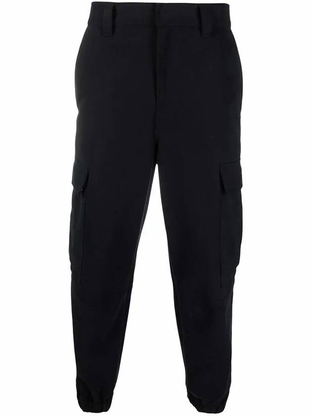 Banding Cargo Pocket Track Pants Black - AMI - BALAAN 3