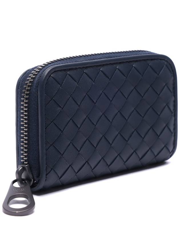 Intrecciato Zipper Card Wallet Blue - BOTTEGA VENETA - BALAAN 4