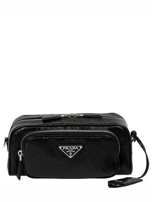 Nappa Leather Multi-Pocket Cross Bag Black - PRADA - BALAAN 2