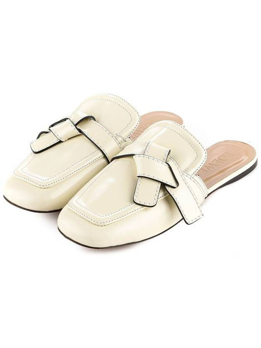 Gate Flat Calf Leather Mule White - LOEWE - BALAAN 2