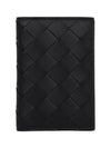 Intrecciato Flap Card Case Black - BOTTEGA VENETA - BALAAN 1