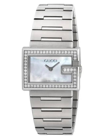 Women's Rectangle Metal Diamond Quartz Square Watch Silver - GUCCI - BALAAN 2