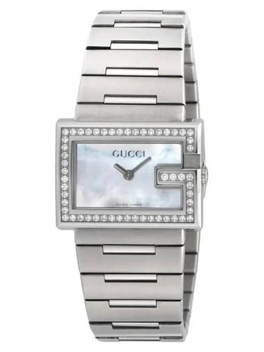 Women's Rectangle Metal Diamond Quartz Square Watch Silver - GUCCI - BALAAN 1