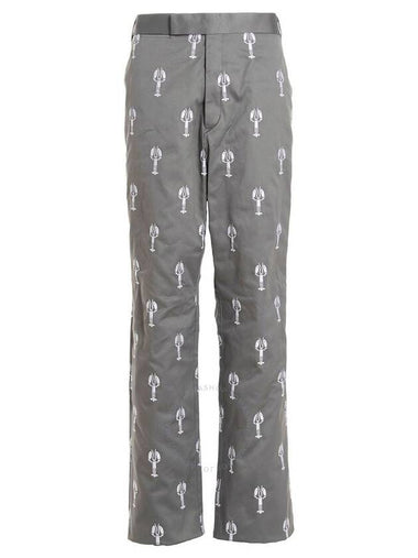 Thom Browne Men's Med Grey Lobster Half Drop Unconstructed Trouser, Brand Size 1 (Small) - THOM BROWNE - BALAAN 1