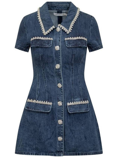 Self-Portrait Denim Mini Dress - SELF PORTRAIT - BALAAN 1