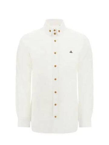 Two button collar long sleeve shirt white 24010005 W009Q - VIVIENNE WESTWOOD - BALAAN 1