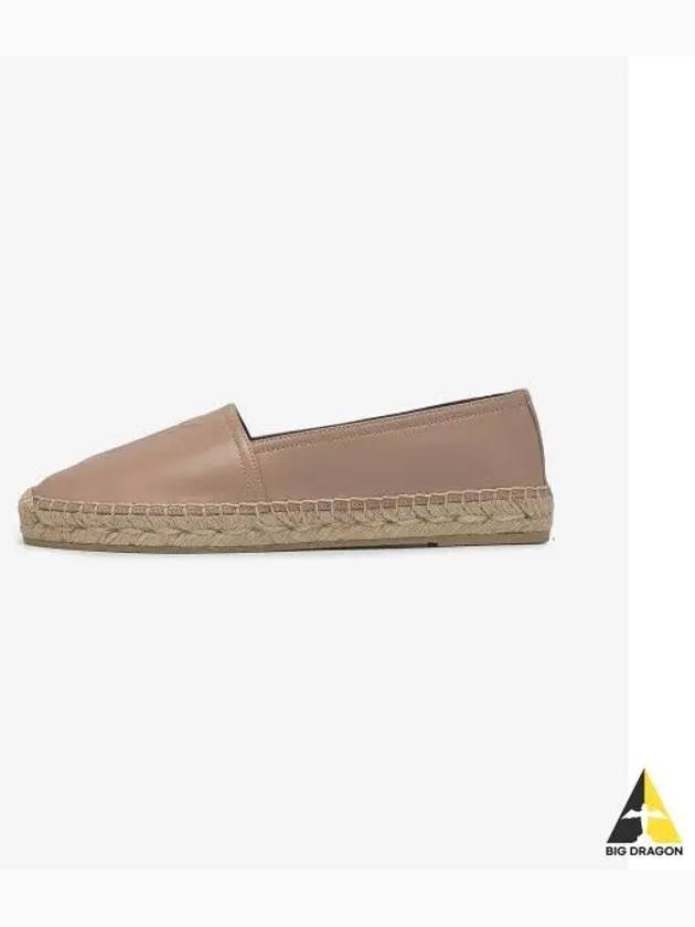 Women's Monogram Leather Espadrilles Pink - SAINT LAURENT - BALAAN 2