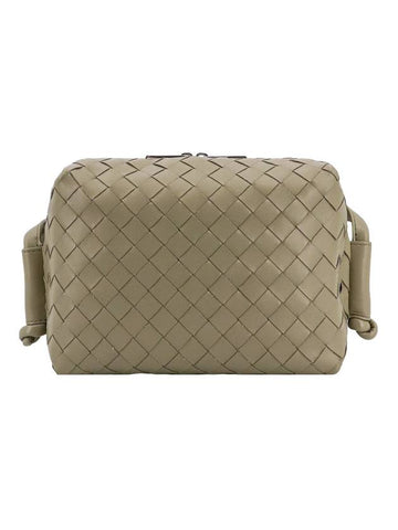 Intrecciato Weaving Leather Crossbag Travertine - BOTTEGA VENETA - BALAAN 1