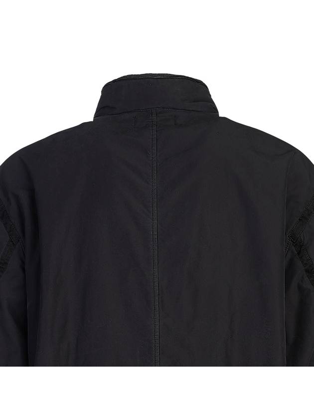 David Compass Badge Long Raincoat Black - STONE ISLAND - BALAAN 7