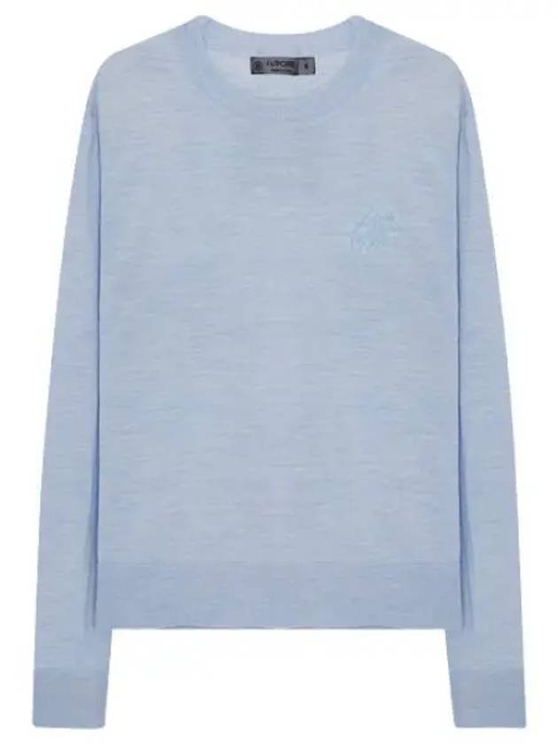 Talk Buddy To Me Crew Neck Merino Wool Knit Top Sky Blue - G/FORE - BALAAN 2