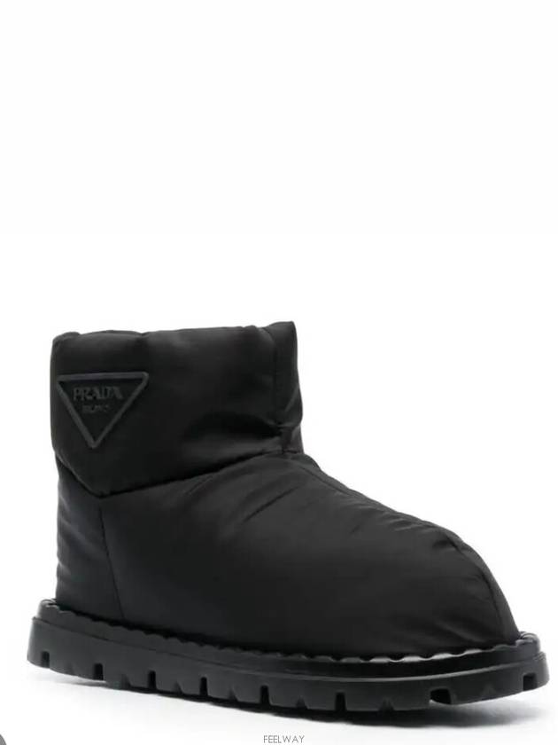 Triangle Logo Winter Boots Black - PRADA - BALAAN 5