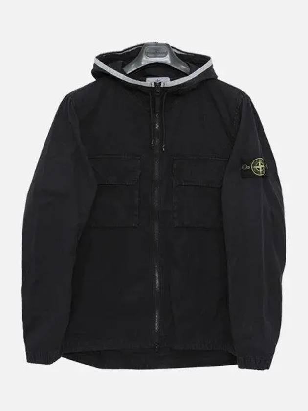 Wappen Patch Old Treatment Hooded Zip Up Up Navy - STONE ISLAND - BALAAN 2