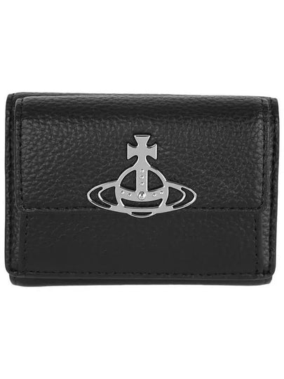 Vegan Biogreen Flap Small Half Wallet Black - VIVIENNE WESTWOOD - BALAAN 2