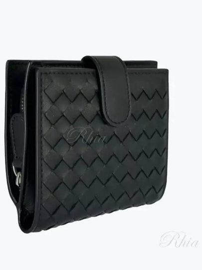 Intrecciato Zipper Half Wallet Black - BOTTEGA VENETA - BALAAN 2