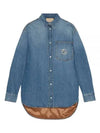 Washed Organic Denim Shirt Blue - GUCCI - BALAAN 2