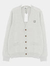 Bold Fox Head Patch Regular Cardigan Grey - MAISON KITSUNE - BALAAN 4