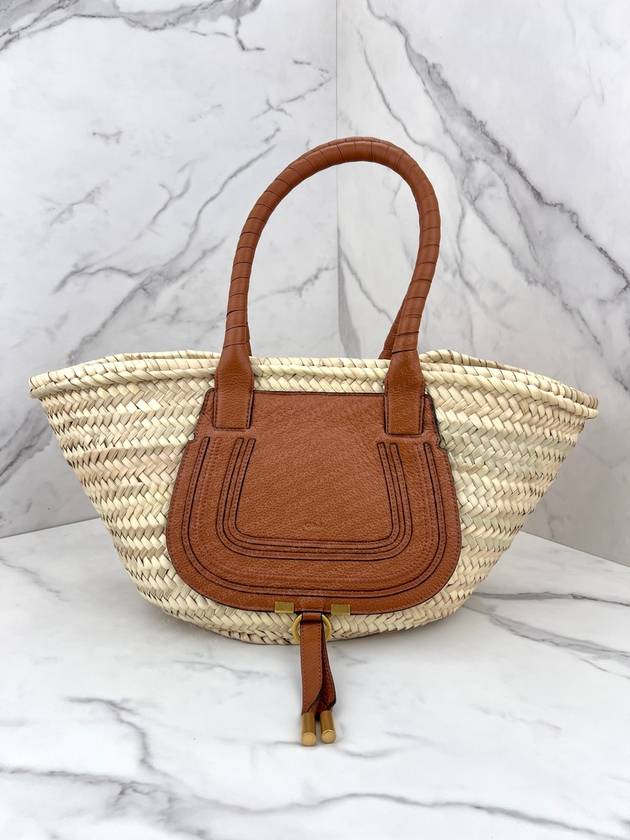 Marcie Raffia Medium Tote Bag Beige - CHLOE - BALAAN 6