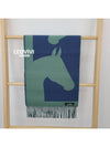 Kazak Love Story Cashmere Muffler Scarf Light Butt Indigo H254043S - HERMES - BALAAN 10