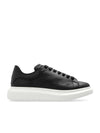 Oversized Lace-Up Low-Top Sneakers Black - ALEXANDER MCQUEEN - BALAAN 2