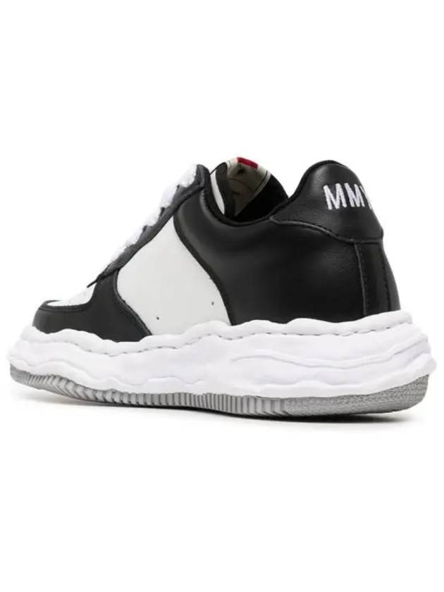 Wayne OG Sole Leather Low Top Sneakers Black White - MAISON MIHARA YASUHIRO - BALAAN 4