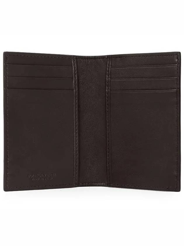 Intrecciato Flap Card Holder Dark Brown - BOTTEGA VENETA - BALAAN 7