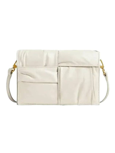 Cassette Mini Calfskin Cross Bag White - BOTTEGA VENETA - BALAAN 1