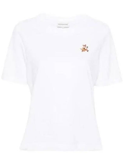 Speedy Fox Patch Comfort Short Sleeve T Shirt White - MAISON KITSUNE - BALAAN 2