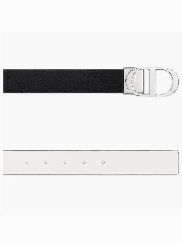 30 Montaigne Reversible Belt White Black - DIOR - BALAAN 4