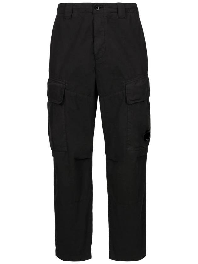 Lens Wappen Cotton Cargo Straight Pants Black - CP COMPANY - BALAAN 1