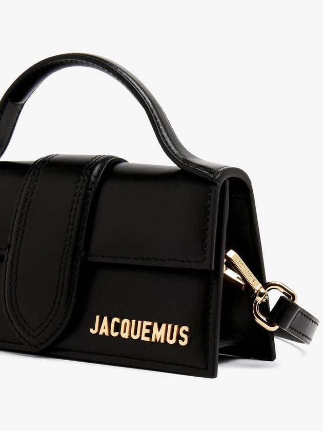 Le Bambino Gold Hardware Logo Mini Tote Bag Black - JACQUEMUS - BALAAN 7