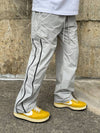 Wide Nylon Zipper Pants Cream - CLACO - BALAAN 1