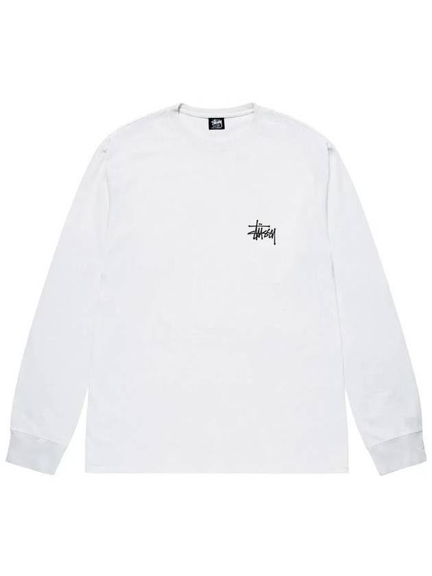 Basic long sleeve long sleeve tshirt white - STUSSY - BALAAN 2