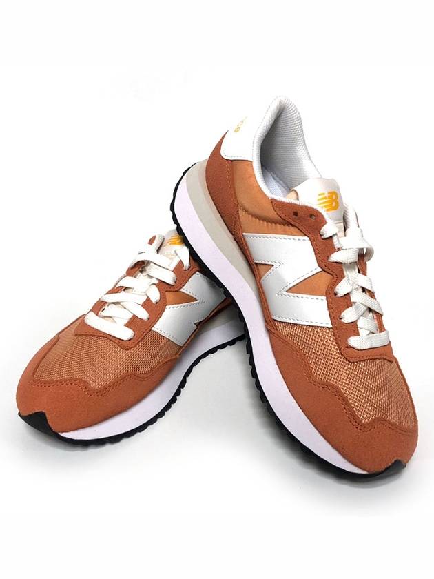 Men's Leather Low Top Sneakers Orange - NEW BALANCE - BALAAN 2