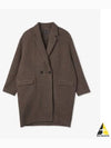 Women's Efegozi Virgin Wool Double Coat Brown - ISABEL MARANT - BALAAN 2