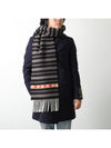 Striped Fringe Muffler Black - MARNI - BALAAN 2