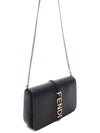 Graphy Chain Leather Long Wallet Black - FENDI - BALAAN 4