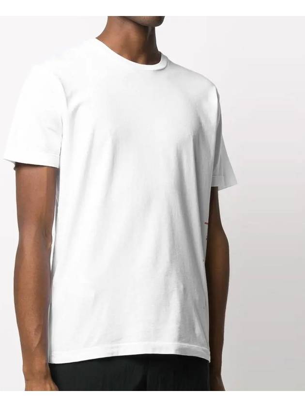 Men's Side Graphic Print Short Sleeve T-Shirt White - STONE ISLAND - BALAAN 4