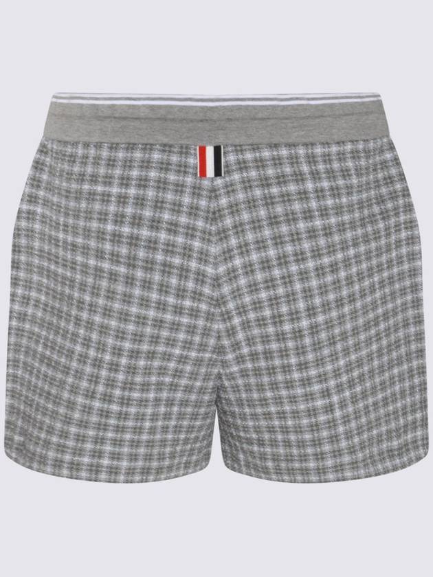 Tweed Summer Short Pants Medium Grey - THOM BROWNE - BALAAN 5