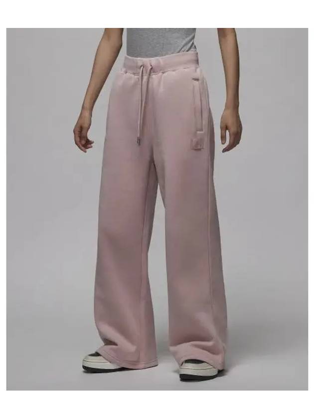 Jordan Flight Fleece Pants W Pink Oxford FV7156 601 - NIKE - BALAAN 2