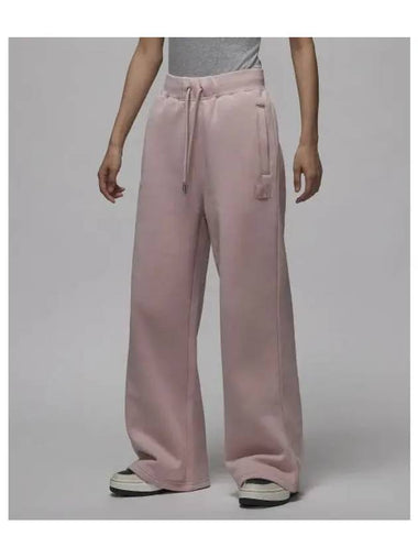 Jordan Flight Fleece Pants W Pink Oxford FV7156 601 - NIKE - BALAAN 1