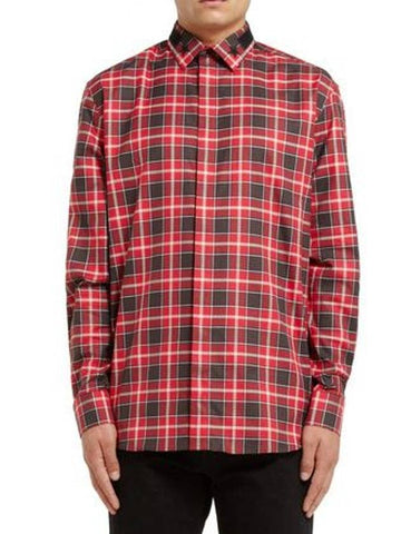 CHECKED COTTON SHIRT - GIVENCHY - BALAAN 1