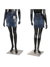 75MA0552 S30342 470 Embroidered mini denim skirt - DSQUARED2 - BALAAN.