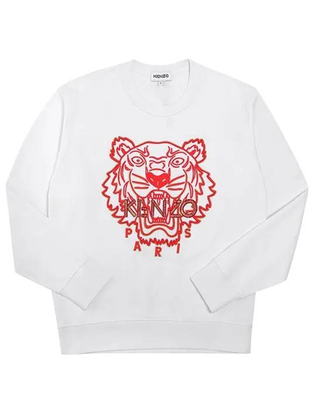 Tiger Embroidery Organic Cotton Sweatshirt White - KENZO - BALAAN 3