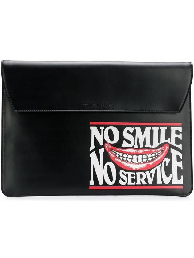 No Smile No Service Envelope Clutch - STELLA MCCARTNEY - BALAAN 1